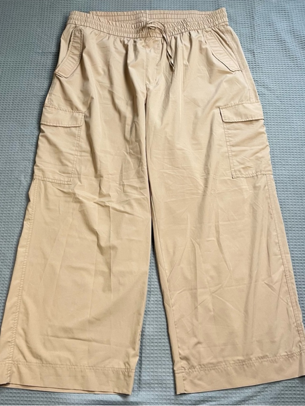 Old Navy StretchTech Wide Leg Cargo Pants XXL Womens Tan High Waisted